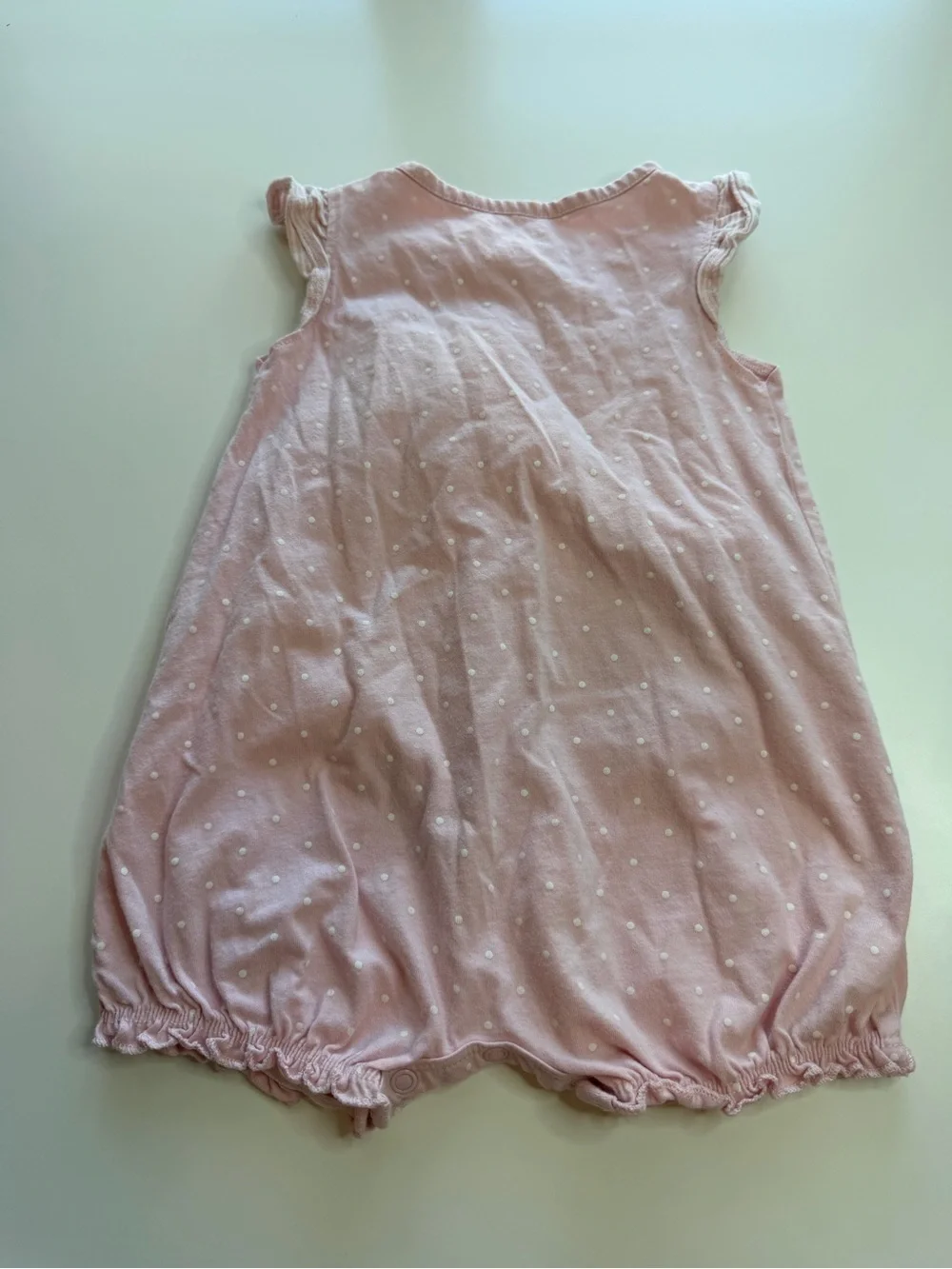 Carter's Light Blue Floral and Light Pink Heart Romper Set